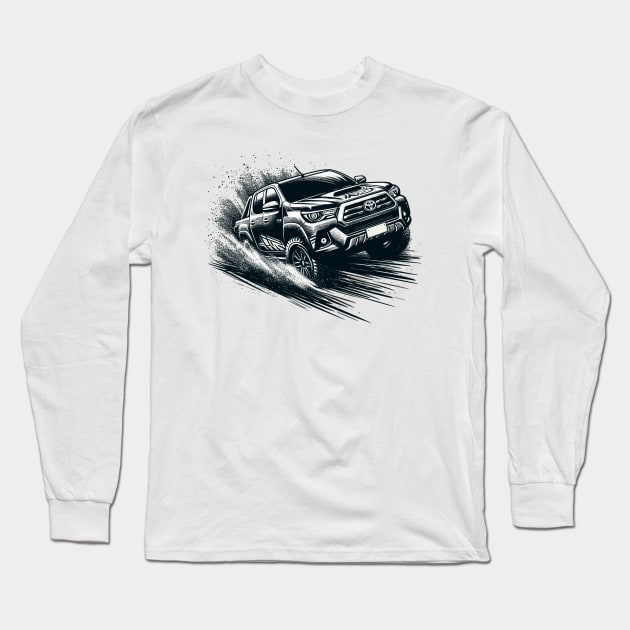 Toyota Hilux Long Sleeve T-Shirt by Vehicles-Art